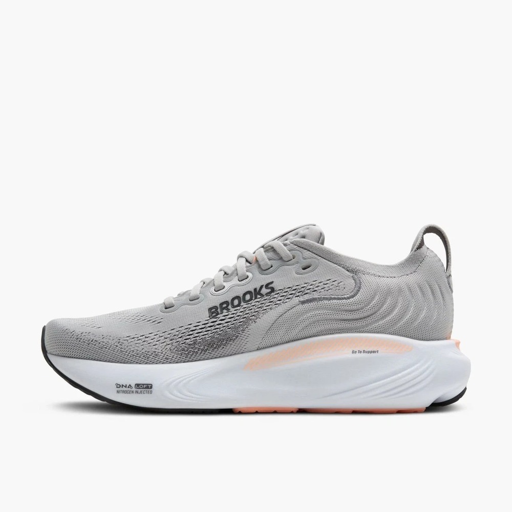 Brooks Adrenaline GTS 25 Women's Sz 8 Running Shoes Primer Grey/Blackened Pearl - Picture 3 of 7